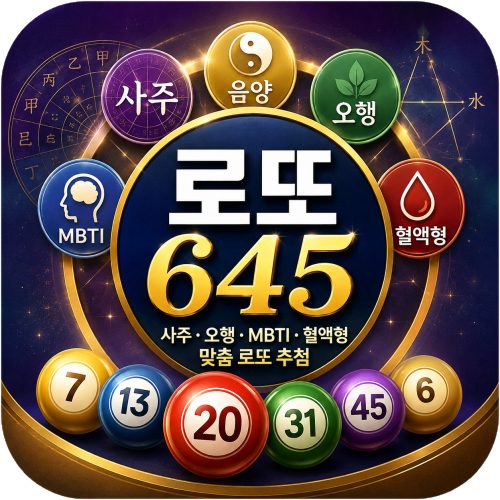 사주로또 645 로고
